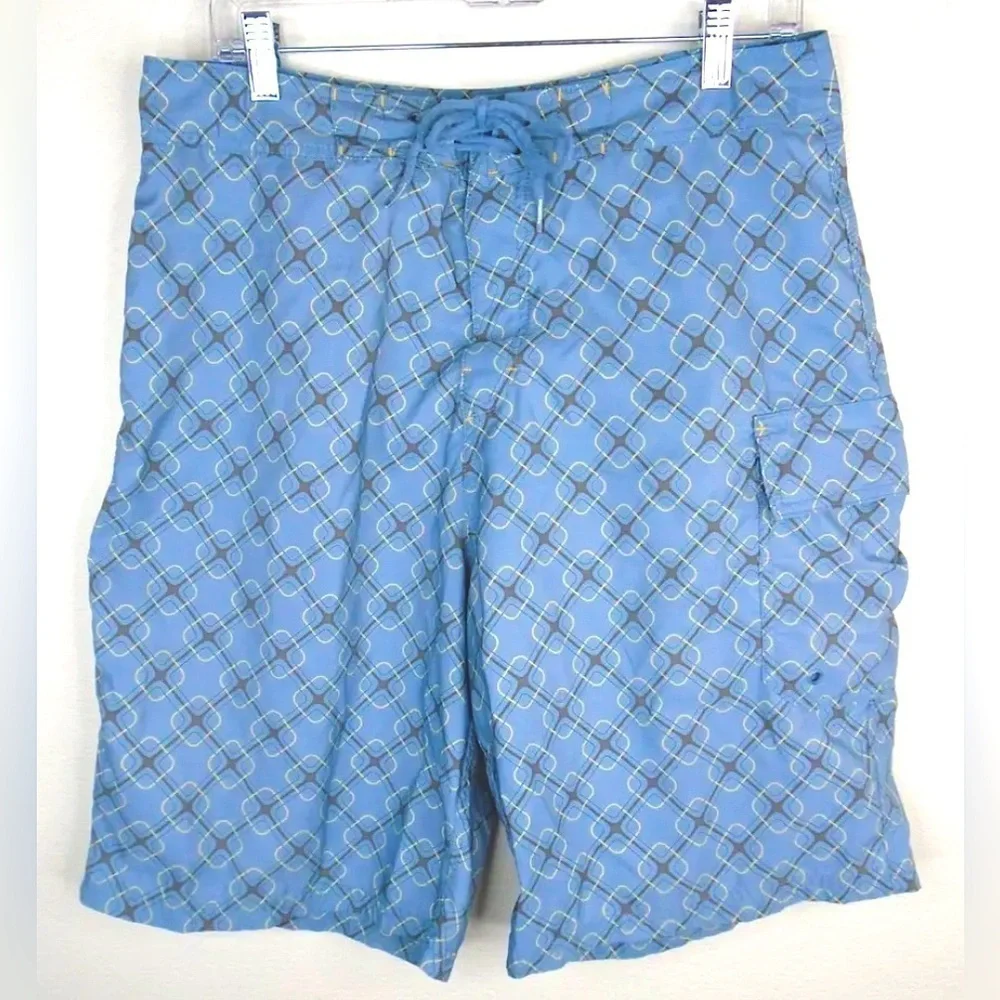 Oakley Board Shorts Swimwear Swim Trunks Blue Pockets Men’s Large 33 Waist